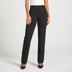 Betabrand Women's Size Medium Black Straight Classic Dress Pant Yoga Pant